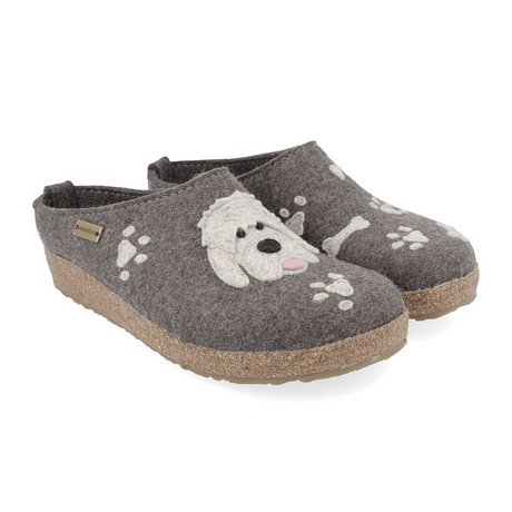 Haflinger Doodle Clog (Women) - Grey Dress-Casual - Clogs & Mules - The Heel Shoe Fitters