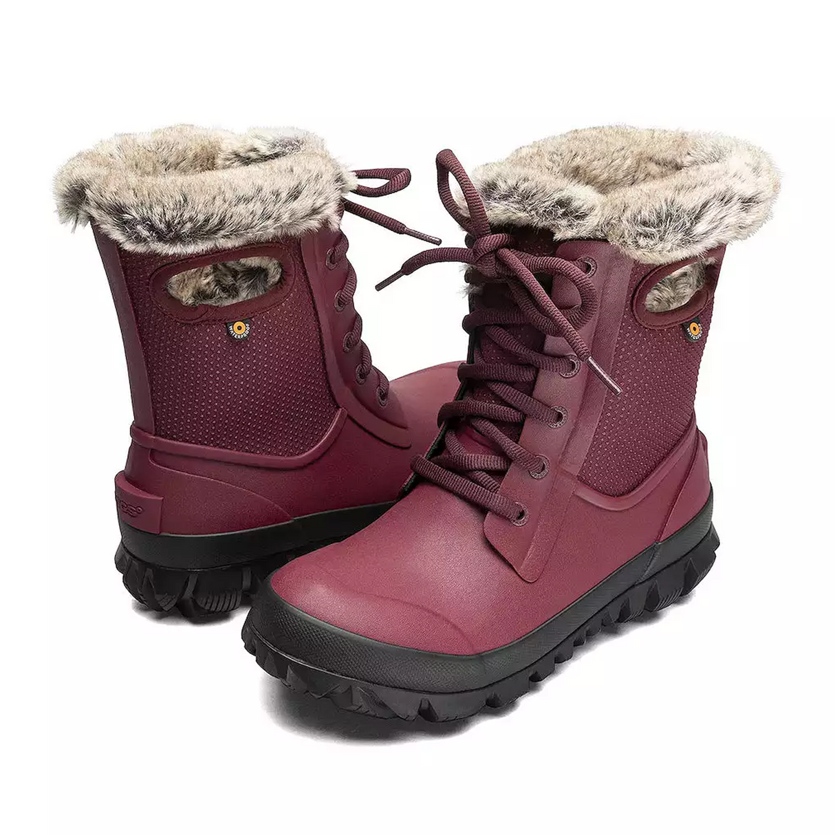 Bogs Arcata Dots Mid Winter Boot (Women) - Oxblood Boots - Winter - Mid - The Heel Shoe Fitters