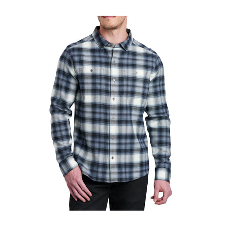 Kuhl Law Flannel Long Sleeve Shirt (Men) - Mineral Ice Apparel - Top - Long Sleeve - The Heel Shoe Fitters