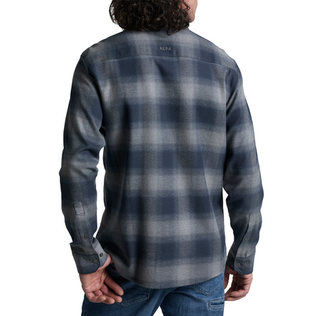 Kuhl Law Flannel Long Sleeve Shirt (Men) - Steel Blue Apparel - Top - Long Sleeve - The Heel Shoe Fitters