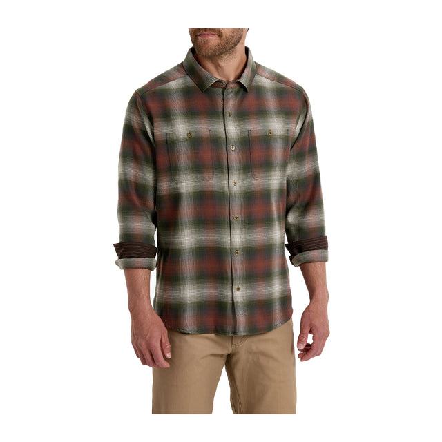 Kuhl Law Flannel Long Sleeve Shirt (Men) - Olive Copper Apparel - Top - Long Sleeve - The Heel Shoe Fitters