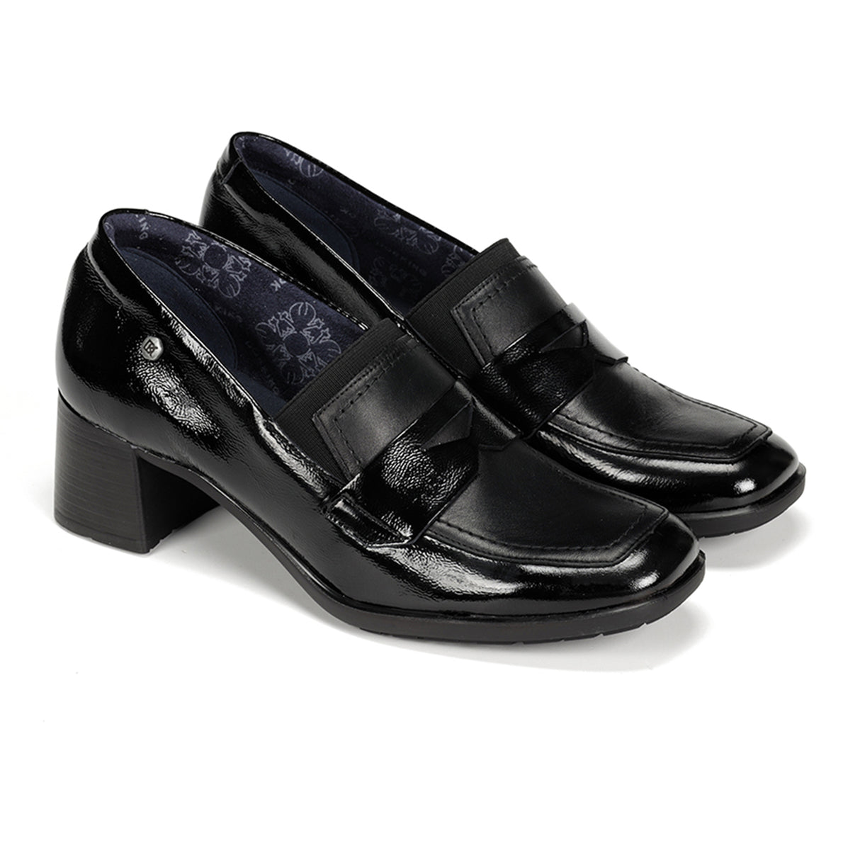 Dorking Ikia D9205 Heeled Loafer (Women) - Naplak/Sugar Negro Dress-Casual - Heels - The Heel Shoe Fitters