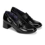 Dorking Ikia D9205 Heeled Loafer (Women) - Naplak/Sugar Negro Dress-Casual - Heels - The Heel Shoe Fitters