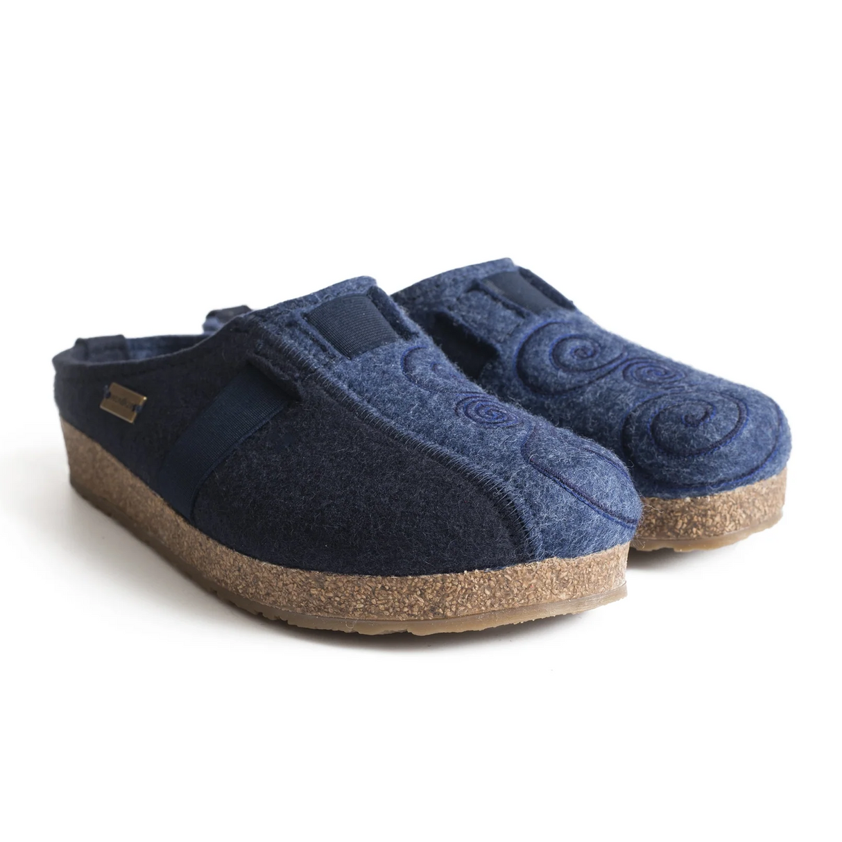 Haflinger Magic Clog (Women) - Navy/Denim Dress-Casual - Clogs & Mules - The Heel Shoe Fitters