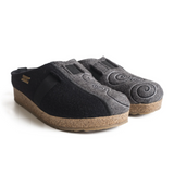 Haflinger Magic Clog (Women) - Black/Grey Dress-Casual - Clogs & Mules - The Heel Shoe Fitters