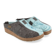 Haflinger Magic Clog (Women) - Grey/Aqua Dress-Casual - Clogs & Mules - The Heel Shoe Fitters