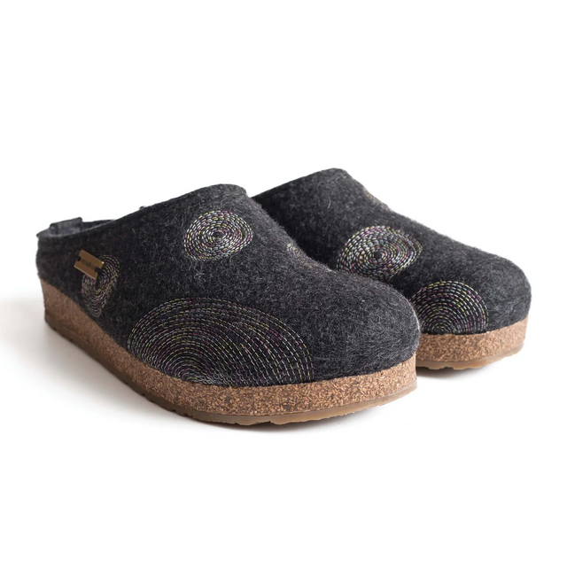 Haflinger Spirit Clog (Women) - Charcoal Dress-Casual - Clogs & Mules - The Heel Shoe Fitters