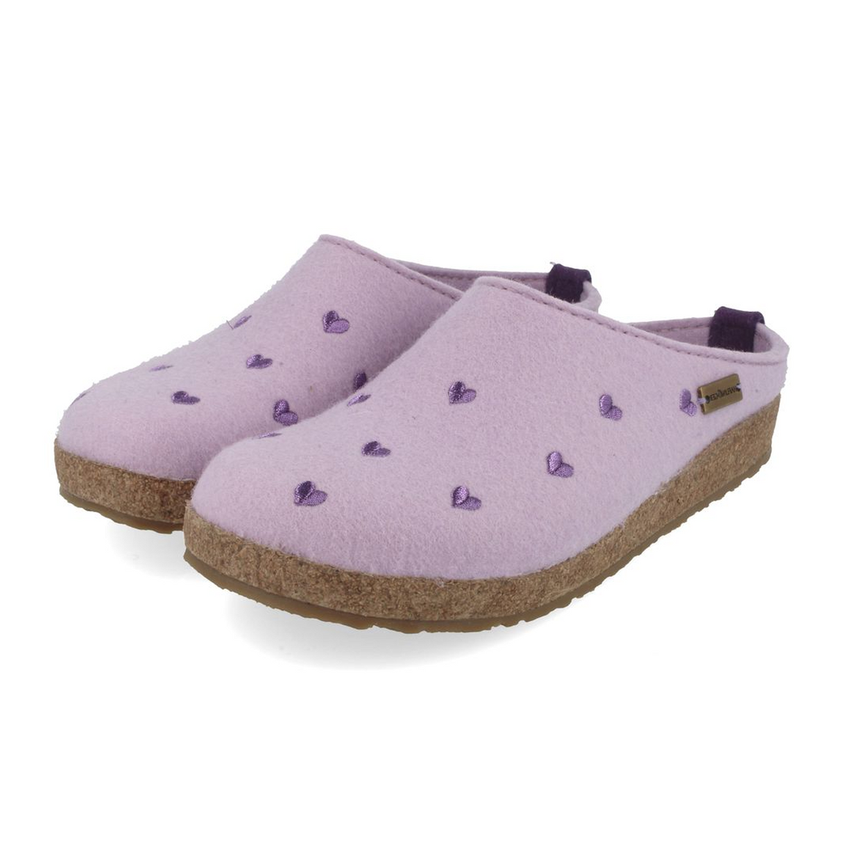 Haflinger Cuoricini Clog (Women) - Lilac Dress-Casual - Clogs & Mules - The Heel Shoe Fitters