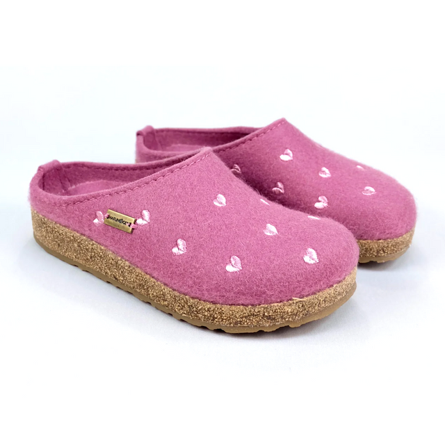 Haflinger Cuoricini Clog (Women) - Rosa Dress-Casual - Clogs & Mules - The Heel Shoe Fitters