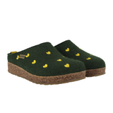 Haflinger Cuoricini Clog (Women) - Spruce Dress-Casual - Clogs & Mules - The Heel Shoe Fitters