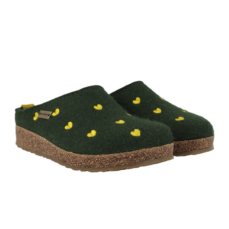 Haflinger Cuoricini Clog (Women) - Spruce Dress-Casual - Clogs & Mules - The Heel Shoe Fitters