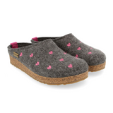 Haflinger Cuoricini Clog (Women) - Grey Dress-Casual - Clogs & Mules - The Heel Shoe Fitters