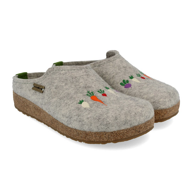 Haflinger Roots Clog (Women) - Silver Grey Dress-Casual - Clogs & Mules - The Heel Shoe Fitters