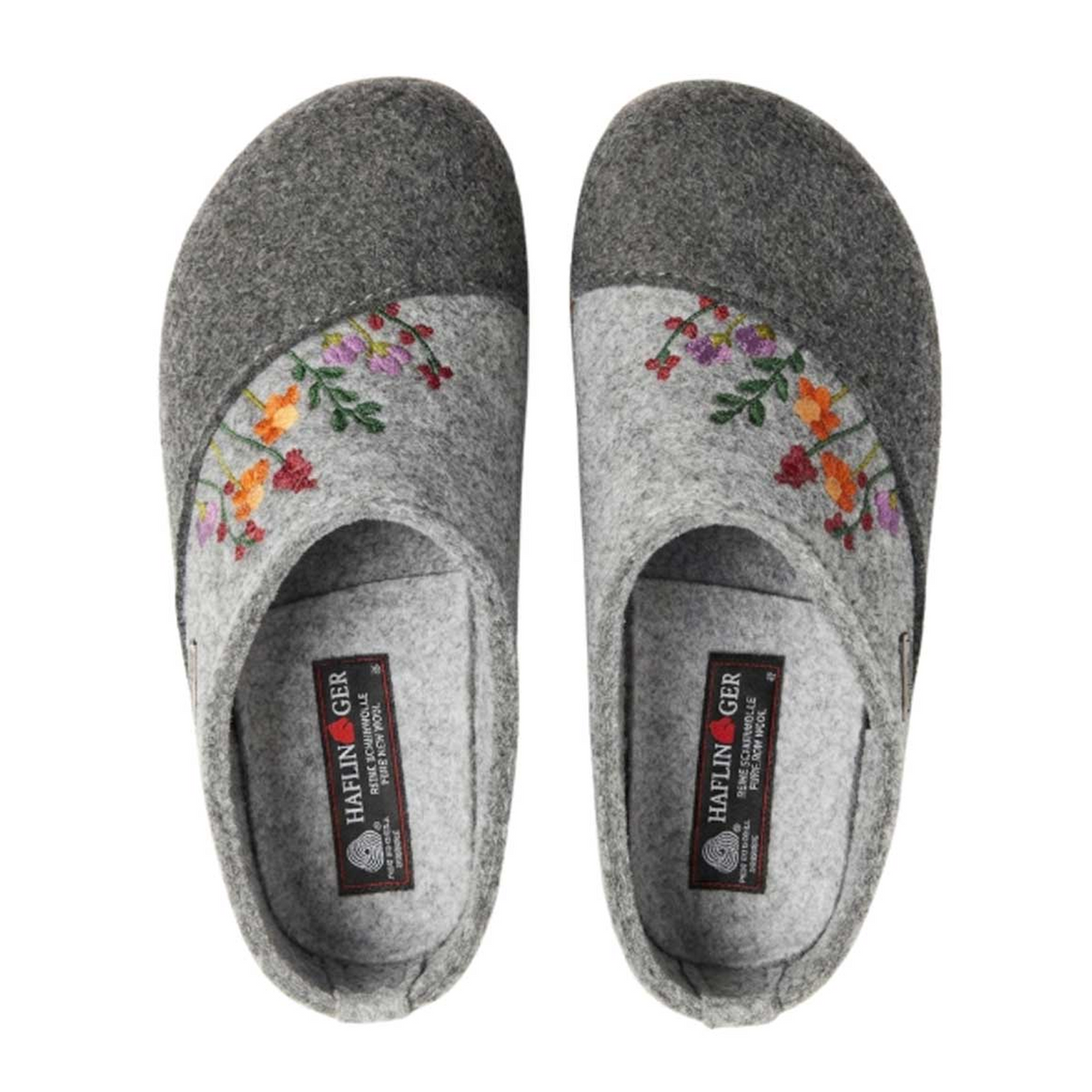 Haflinger Flower Garden Clog (Women) - Grey