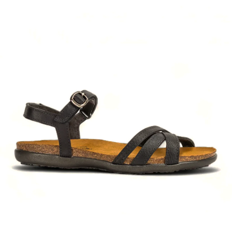 Naot Patricia Backstrap Sandal (Women) - Soft Black Leather Sandal - Backstrap - The Heel Shoe Fitters