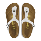 Birkenstock Gizeh Sandal (Women) - White Birko-Flor Sandals - Thong - The Heel Shoe Fitters