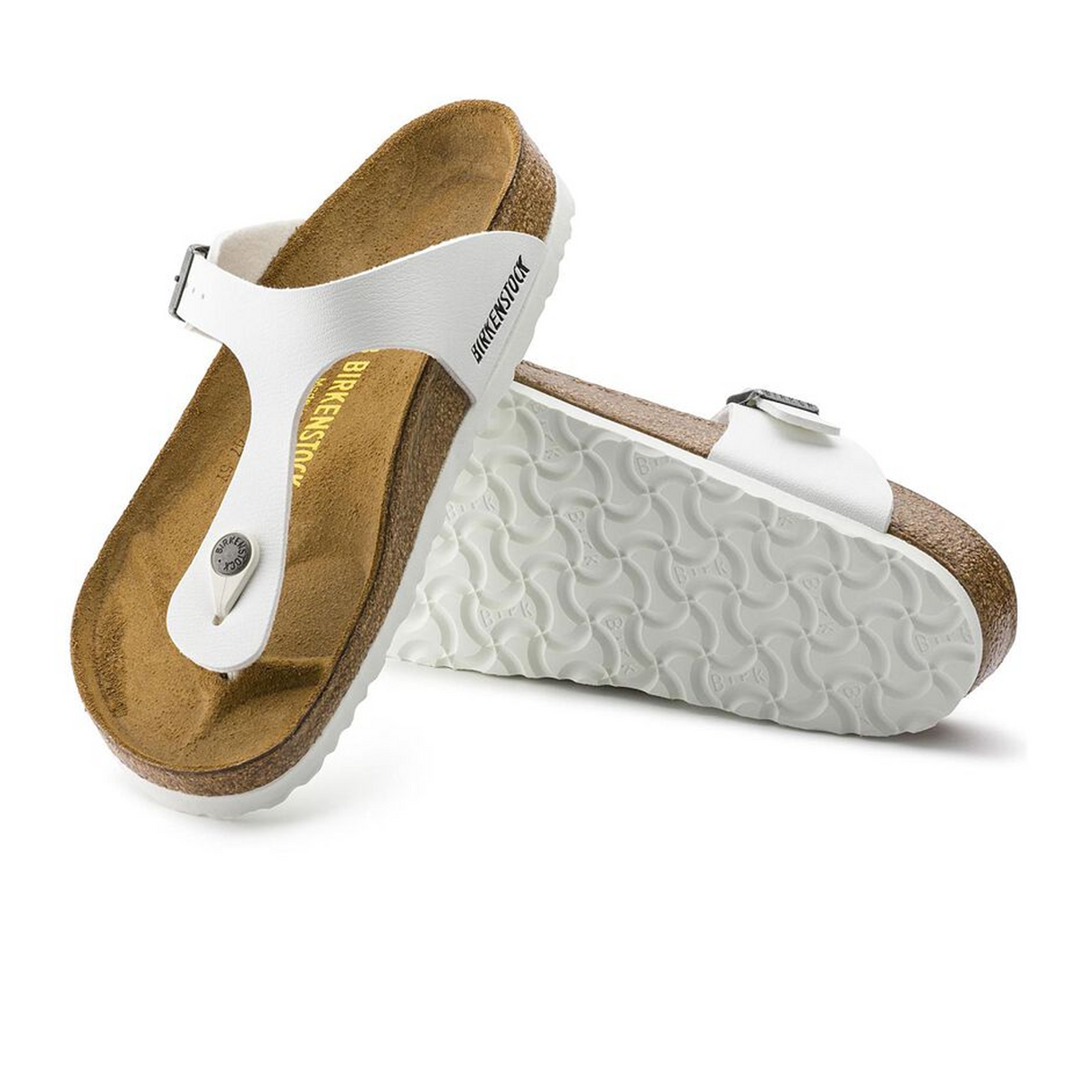 Birkenstock Gizeh Sandal (Women) - White Birko-Flor Sandals - Thong - The Heel Shoe Fitters