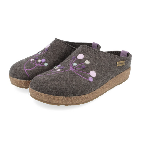 Haflinger Amaya Clog (Women) - Grey Dress-Casual - Clogs & Mules - The Heel Shoe Fitters