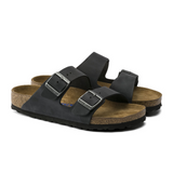 Birkenstock Arizona Soft Footbed Slide Sandal (Unisex) - Black Oiled Leather Sandals - Slide - The Heel Shoe Fitters