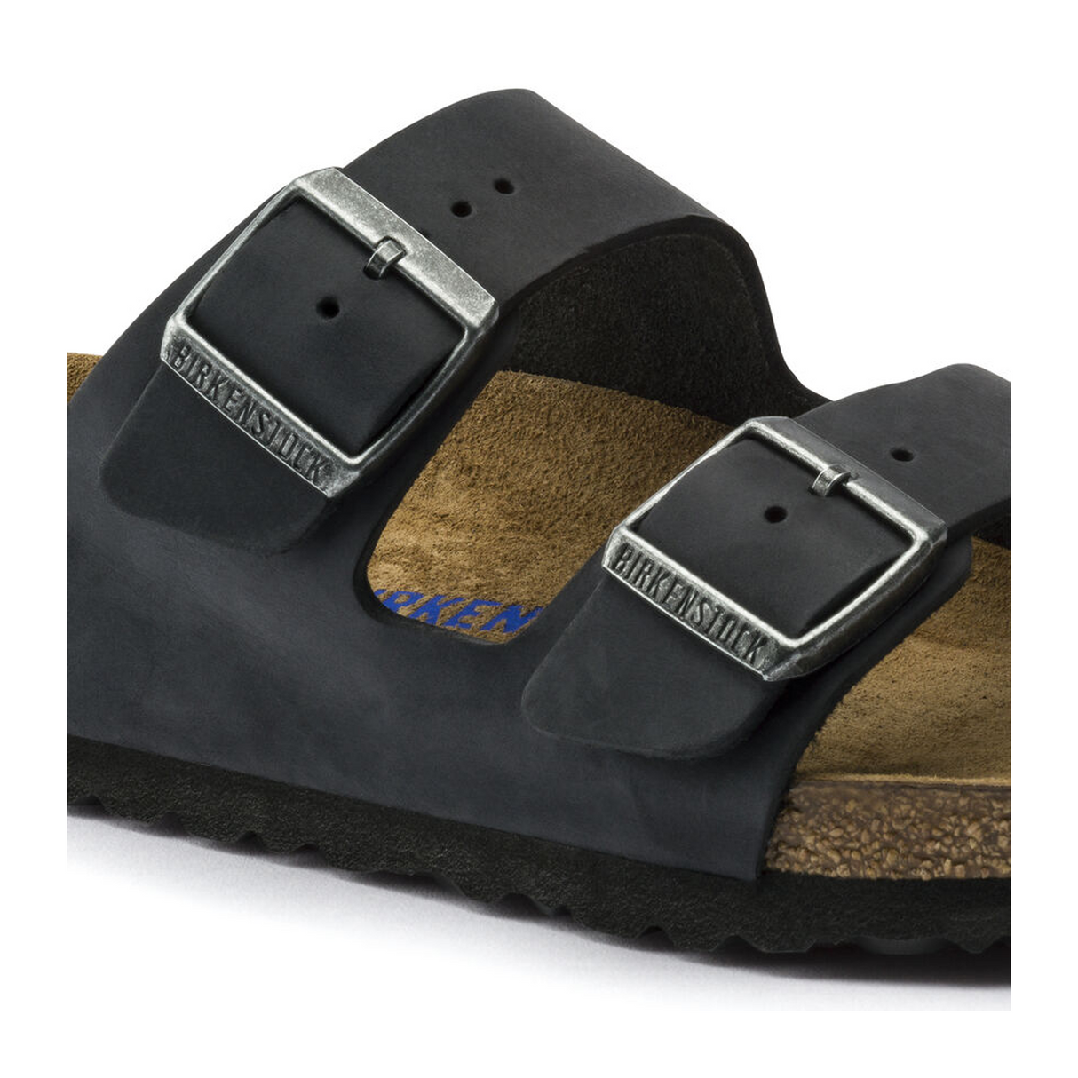 Birkenstock Arizona Soft Footbed Slide Sandal (Unisex) - Black Oiled Leather Sandals - Slide - The Heel Shoe Fitters