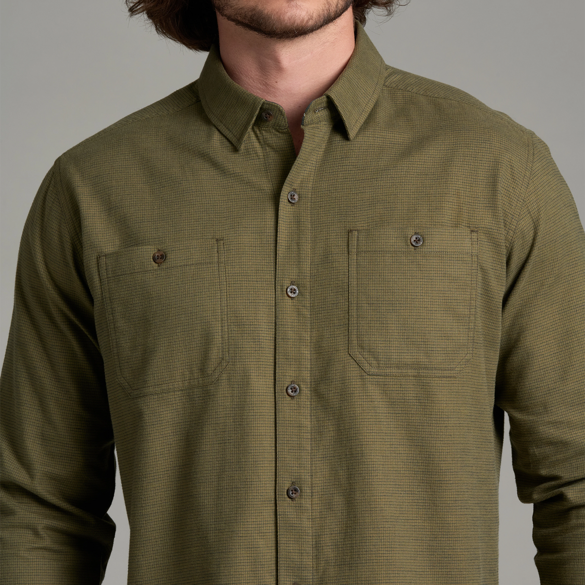 Kuhl Revolvr Long-Sleeve Flannel (Men) - Olive Night