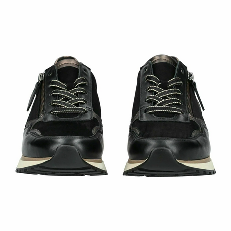 Gabor 378 Kinsey Sneaker (Women) - Schwarz/Mohair/Smog Athletic - Casual - Lace Up - The Heel Shoe Fitters