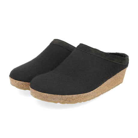 Haflinger Nellie Clog (Women) - Black Dress-Casual - Clogs & Mules - The Heel Shoe Fitters