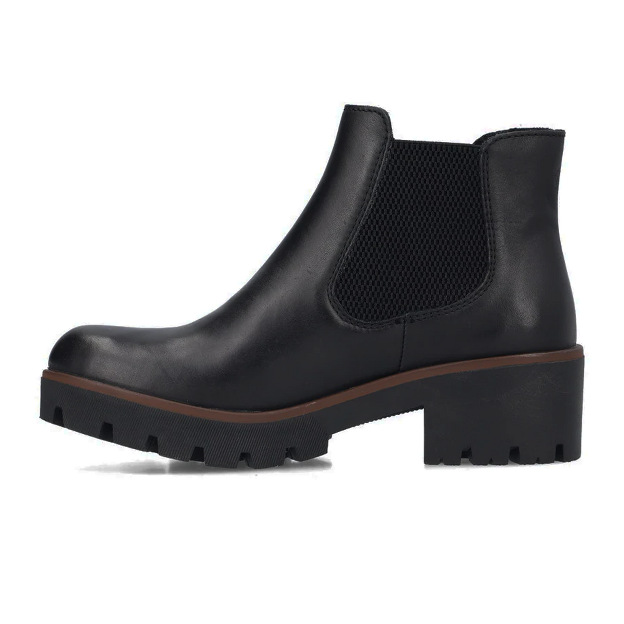 Rieker 79265 Amalia Chelsea Boot (Women) - Black/Black Boots - Casual - Mid - The Heel Shoe Fitters