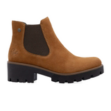 Rieker 79265 Amalia Chelsea Boot (Women) - Noccia/Brown Goatsuede Boots - Casual - Mid - The Heel Shoe Fitters