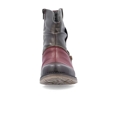 Rieker 79654 Fee Boot (Women) - Havanna/Wine Boots - Casual - Mid - The Heel Shoe Fitters