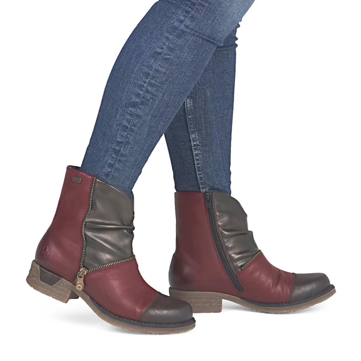 Rieker 79654 Fee Boot (Women) - Havanna/Wine Boots - Casual - Mid - The Heel Shoe Fitters