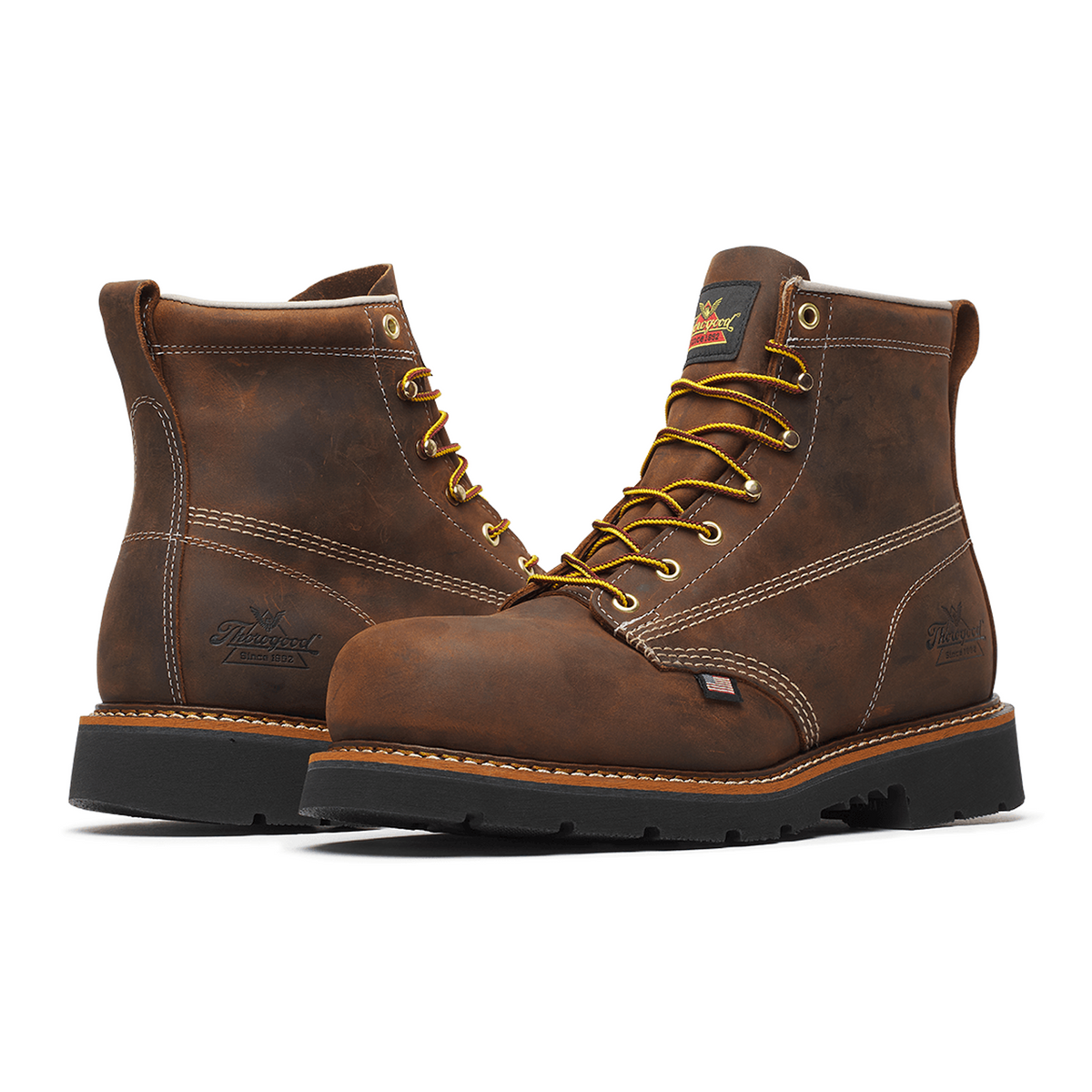 Thorogood American Heritage 6" Safety Toe Boot (Men) - Crazy Horse Boots - Work - 6" - The Heel Shoe Fitters