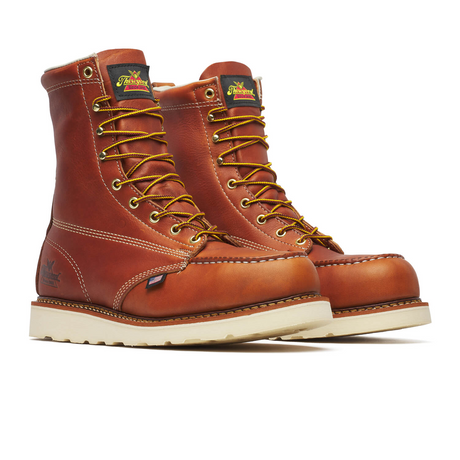 Thorogood American Heritage 8" Moc Toe Steel Toe Work Boot (Men) - Brown Boots - Work - 8" - Steel Toe - The Heel Shoe Fitters