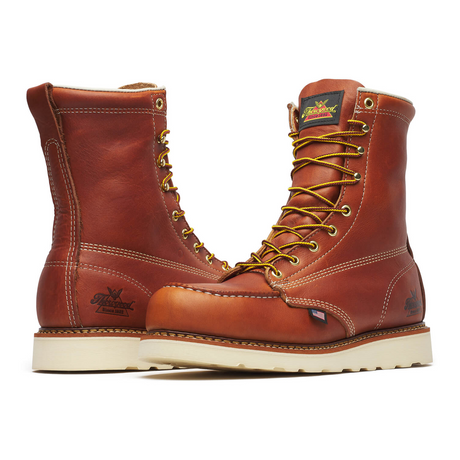 Thorogood American Heritage 8" Moc Toe Steel Toe Work Boot (Men) - Brown Boots - Work - 8" - Steel Toe - The Heel Shoe Fitters