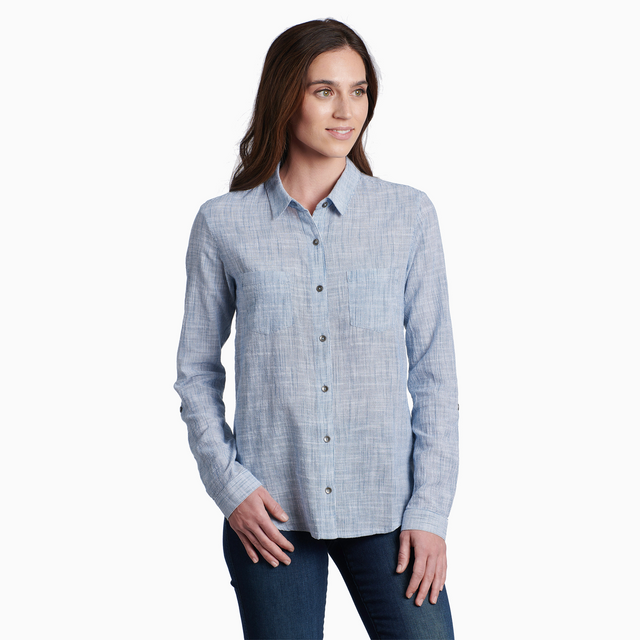 Kuhl Adele Long Sleeve Shirt (Women) - Storm Blue Apparel - Top - Long Sleeve - The Heel Shoe Fitters