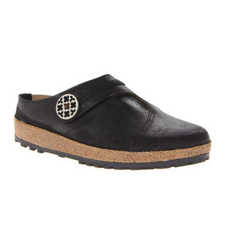 Haflinger Adventure Clog (Women) - Black Dress-Casual - Clogs & Mules - The Heel Shoe Fitters