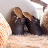 Haflinger Porto Clog (Unisex) - Dark Brown Dress-Casual - Clogs & Mules - The Heel Shoe Fitters