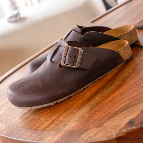 Haflinger Porto Clog (Unisex) - Dark Brown Dress-Casual - Clogs & Mules - The Heel Shoe Fitters