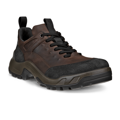 ECCO Offroad Waterproof Low Hiking Boot (Men) - Black/Mocha Hiking - Low - The Heel Shoe Fitters