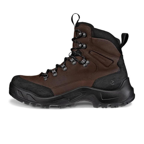 ECCO Offroad Waterproof High Hiking Boot (Men) - Black/Mocha Hiking - Mid - The Heel Shoe Fitters