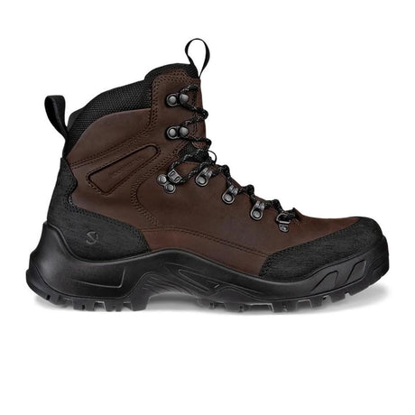 ECCO Offroad Waterproof High Hiking Boot (Men) - Black/Mocha Hiking - Mid - The Heel Shoe Fitters