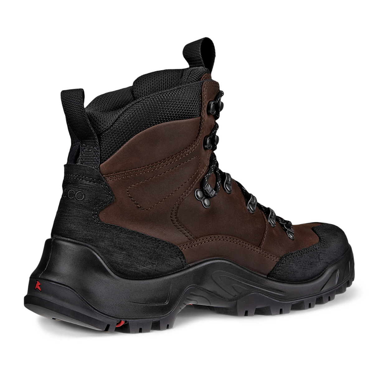 ECCO Offroad Waterproof High Hiking Boot (Men) - Black/Mocha Hiking - Mid - The Heel Shoe Fitters