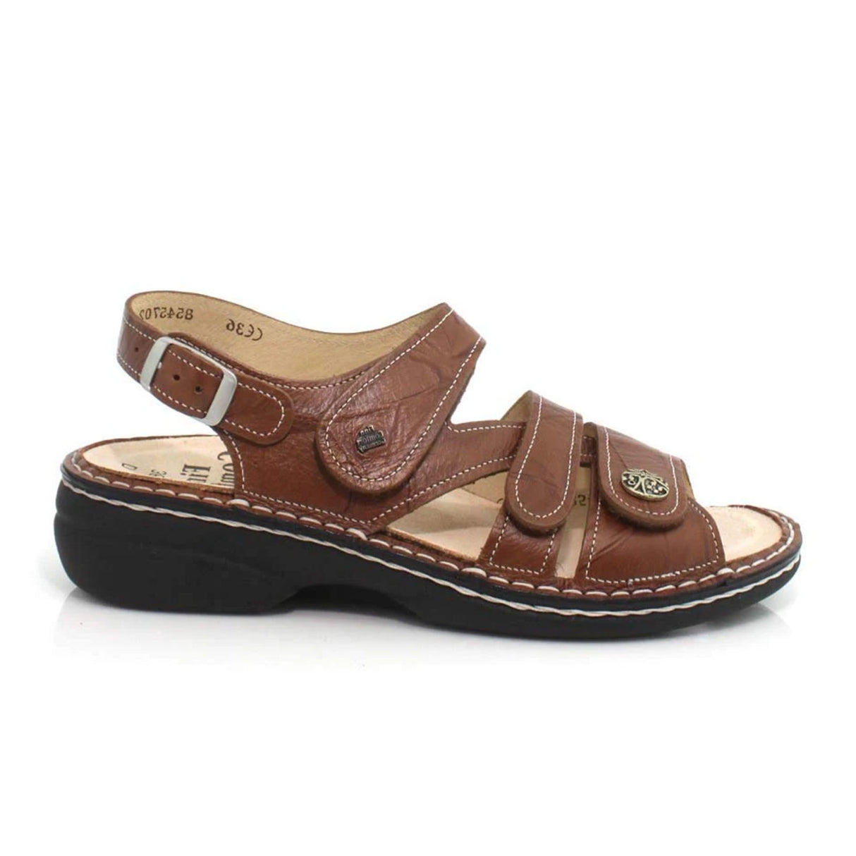 Finn Comfort Gomera-S Backstrap Sandal (Women) - Cognac Sandal - Backstrap - The Heel Shoe Fitters