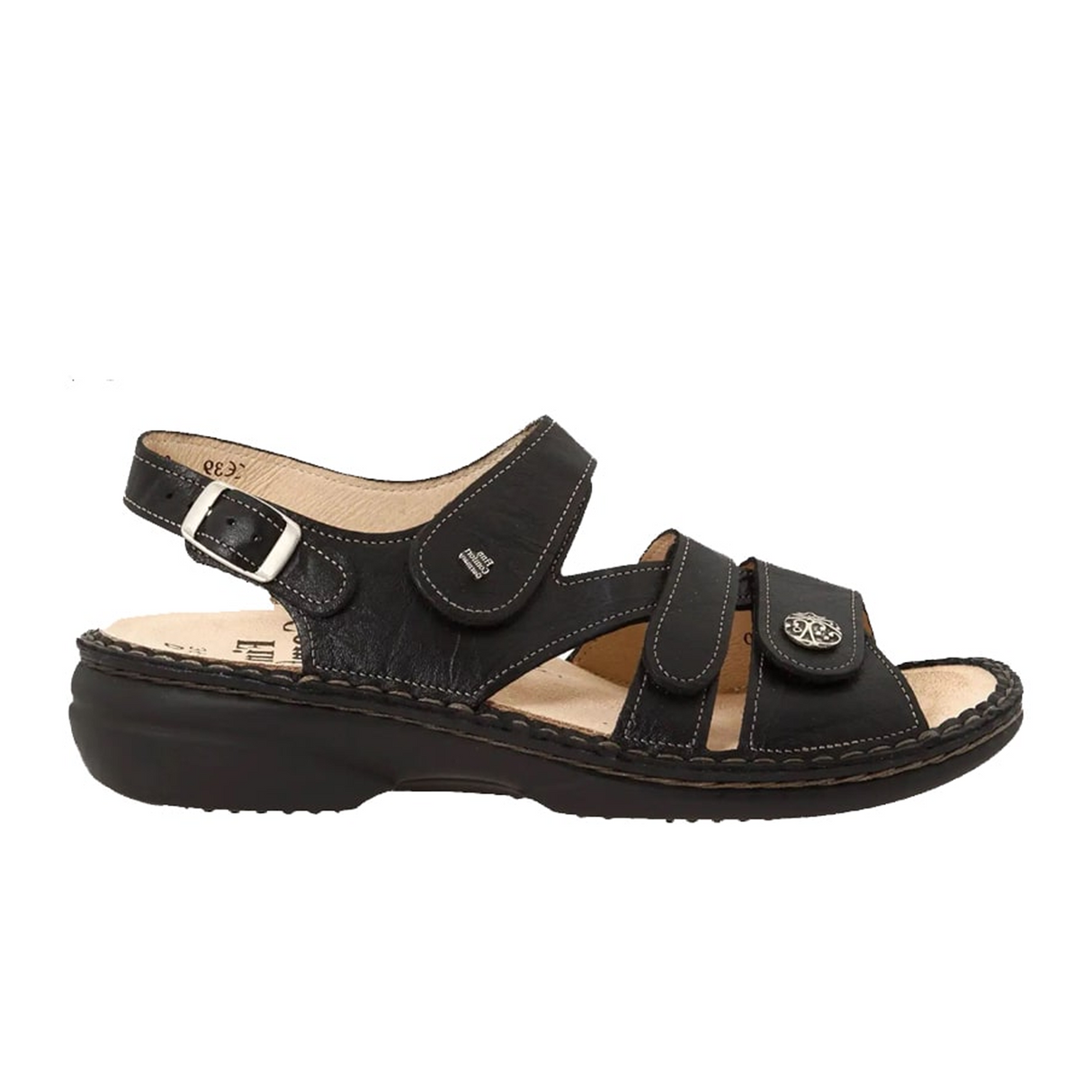 Finn Comfort Gomera-S Backstrap Sandal (Women) - Black Sandals - Backstrap - The Heel Shoe Fitters