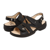 Finn Comfort Gomera-S Backstrap Sandal (Women) - Black Sandals - Backstrap - The Heel Shoe Fitters