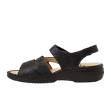 Finn Comfort Gomera-S Backstrap Sandal (Women) - Black Sandals - Backstrap - The Heel Shoe Fitters