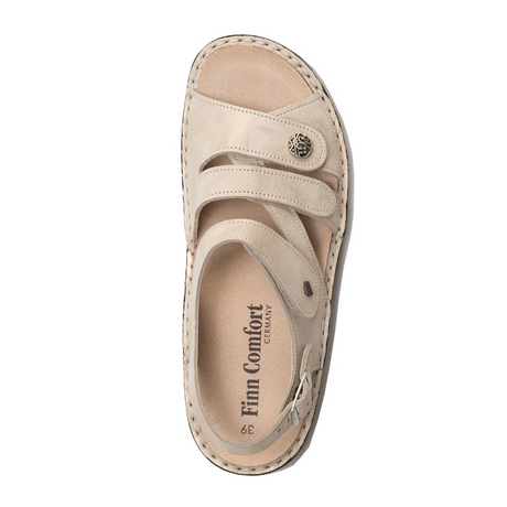 Finn Comfort Gomera-S Backstrap Sandal (Women) - Champagne Nuvola Sandals - Backstrap - The Heel Shoe Fitters