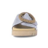 Gabor 745 Beaded Ring Slide (Women) - Dreamvelour/Sky Sandal - Slide - The Heel Shoe Fitters