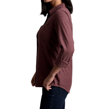 Kuhl Whispr Flannel (Women) - Raisin Apparel - Top - Sweatshirt - The Heel Shoe Fitters