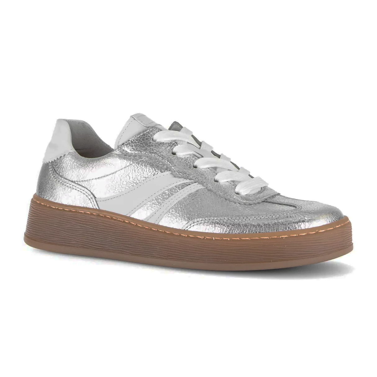 Gabor 475 Sneaker (Women) - Mini Crack/Nappa/Argento/Weiss